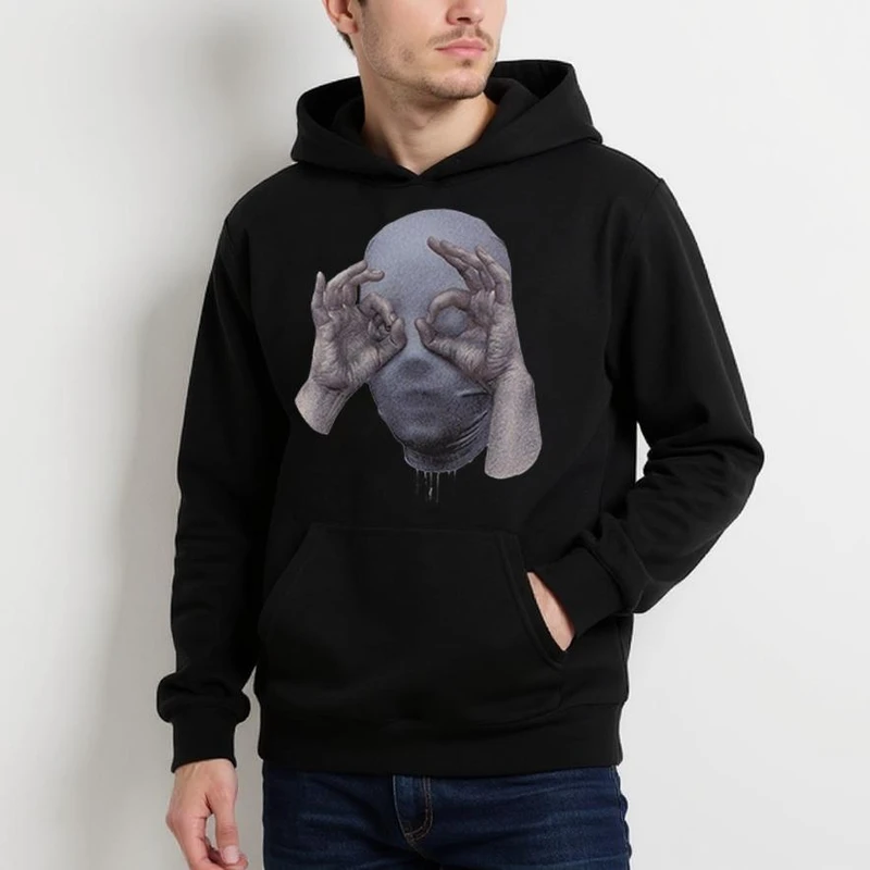 هودی مردانه مدل لش گنگ فیس ماسک کد z219