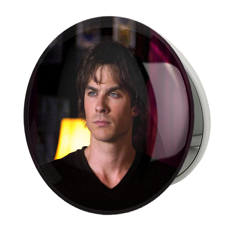 آینه جیبی خندالو طرح دیمون سالواتوره خاطرات یک خون آشام The Vampire Diaries مدل تاشو کد 23693 