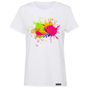 تی شرت آستین کوتاه زنانه 27 مدل Brush Watercolor کد MH953