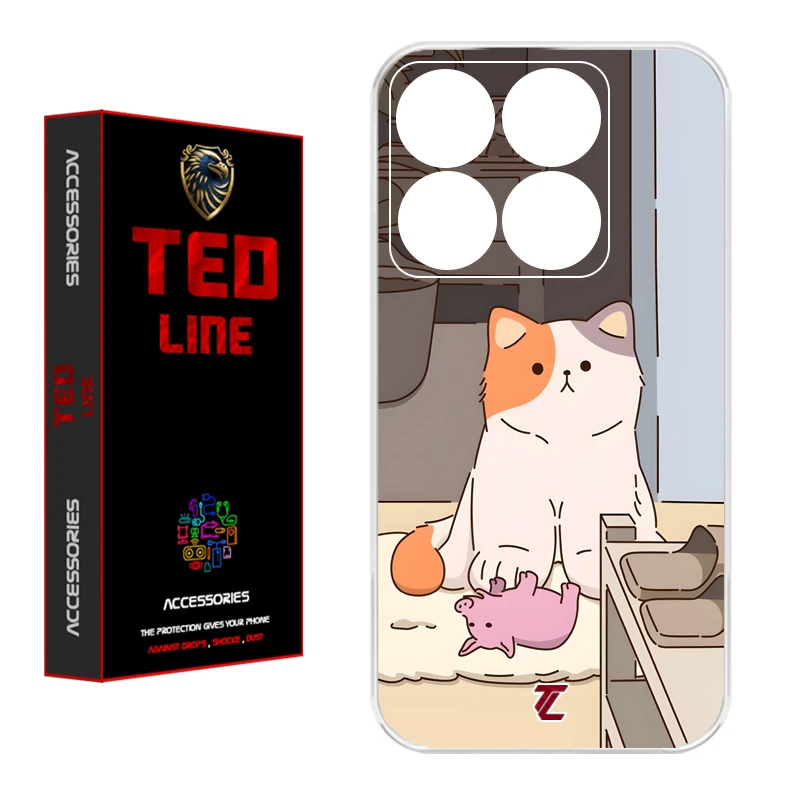 کاور تدلاین طرح گربه کد 1192 مناسب برای گوشی موبایل شیائومی Mi 14T / 14T Pro