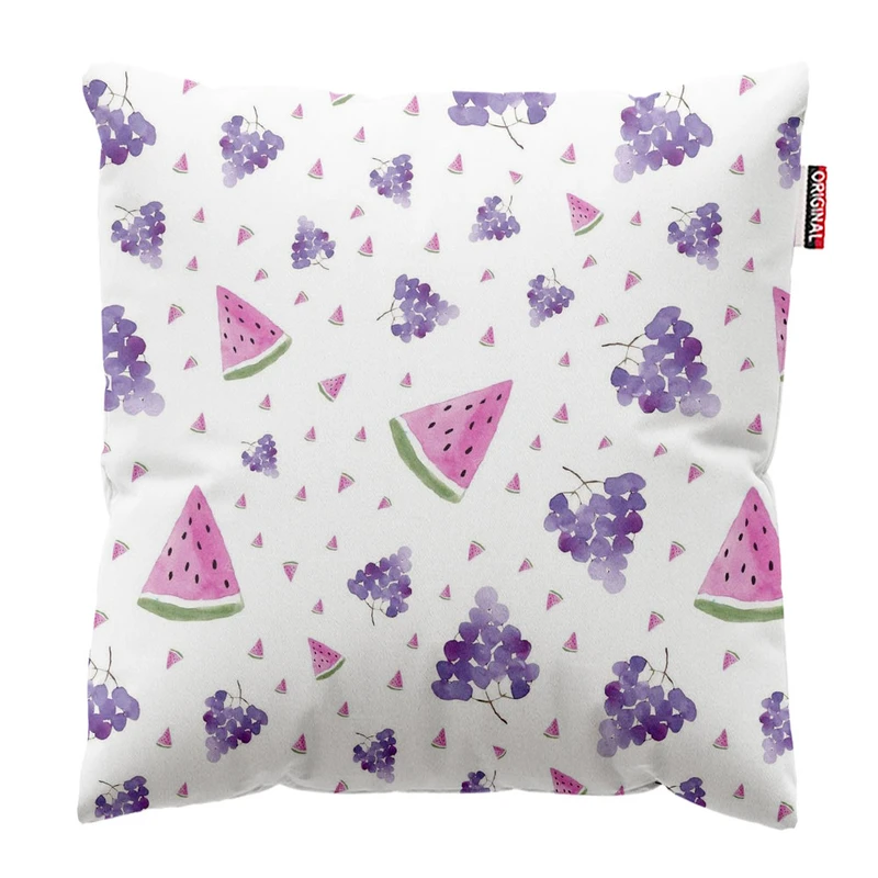 کوسن پاد آفرین طرح هندونه و انگور کد 2556 سایز 30*30 سانتی متر