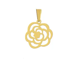 آویز گردنبند هایکا مدل گل کد a.h 78