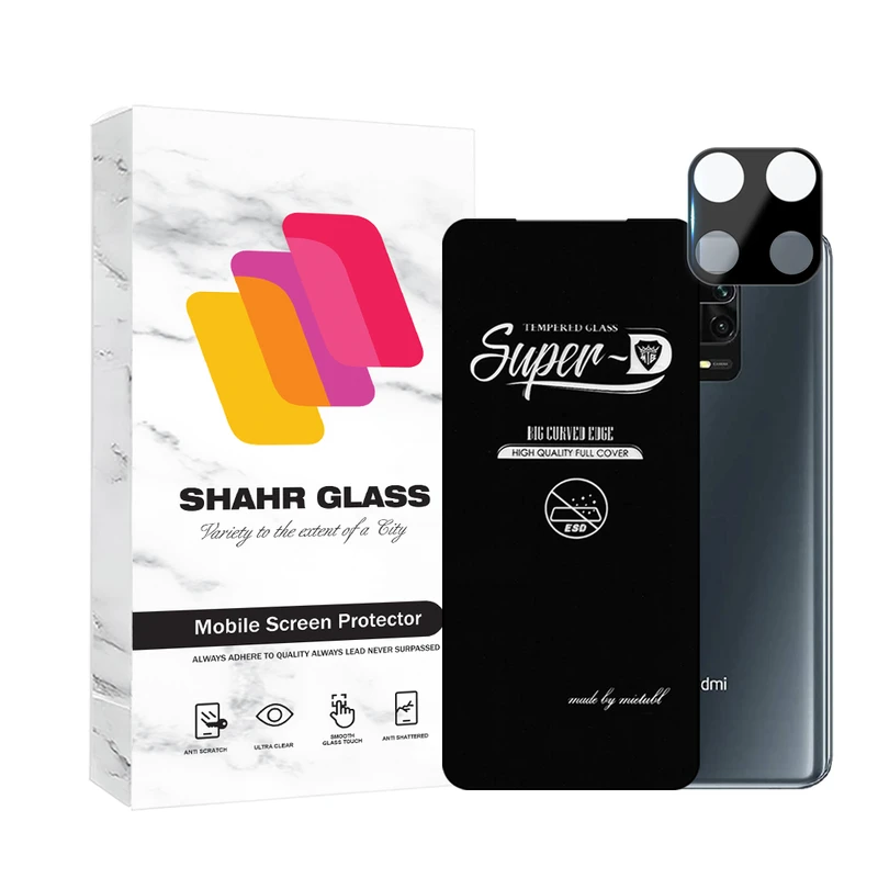 محافظ صفحه نمایش شهر گلس مدل SUPLNFUSH مناسب برای گوشی موبایل شیائومی Redmi Note 9S / Redmi Note 9 Pro / Redmi Note 9 Pro Max به همراه محافظ لنز گوشی