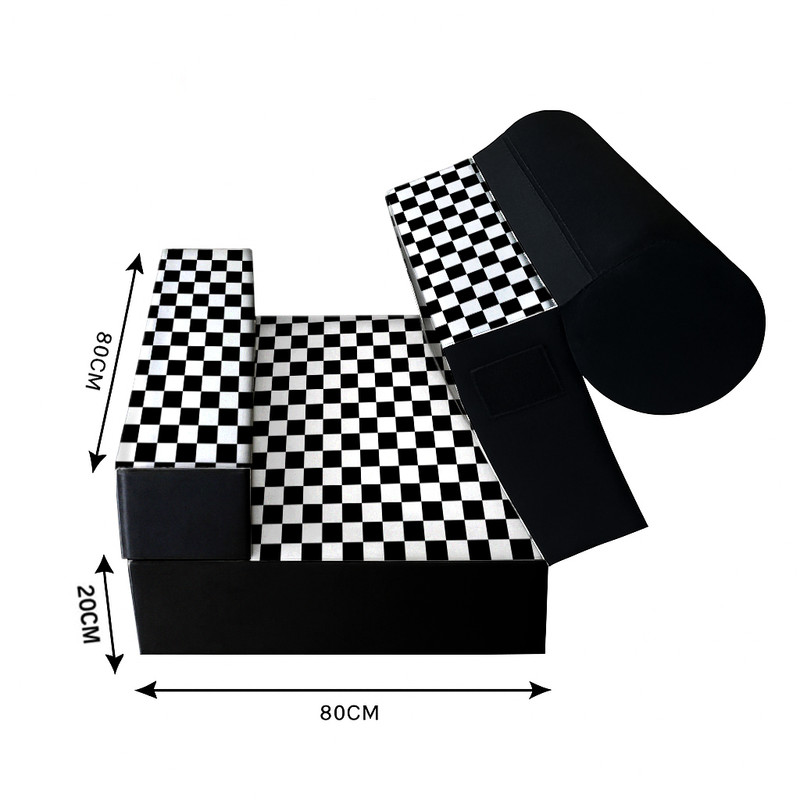 مبل تختخواب شو یک نفره نوپه هوم مدل تشک شو طرح شطرنجی کوچک کد M1092