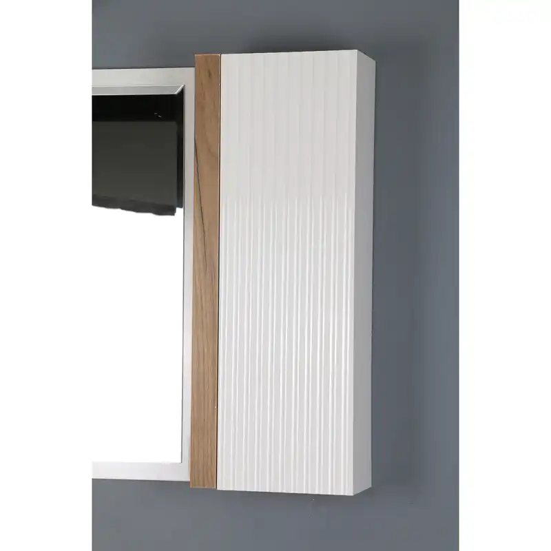 ست کابینت و روشویی دلفین مدل Znd-R23-W به همراه آینه و باکس