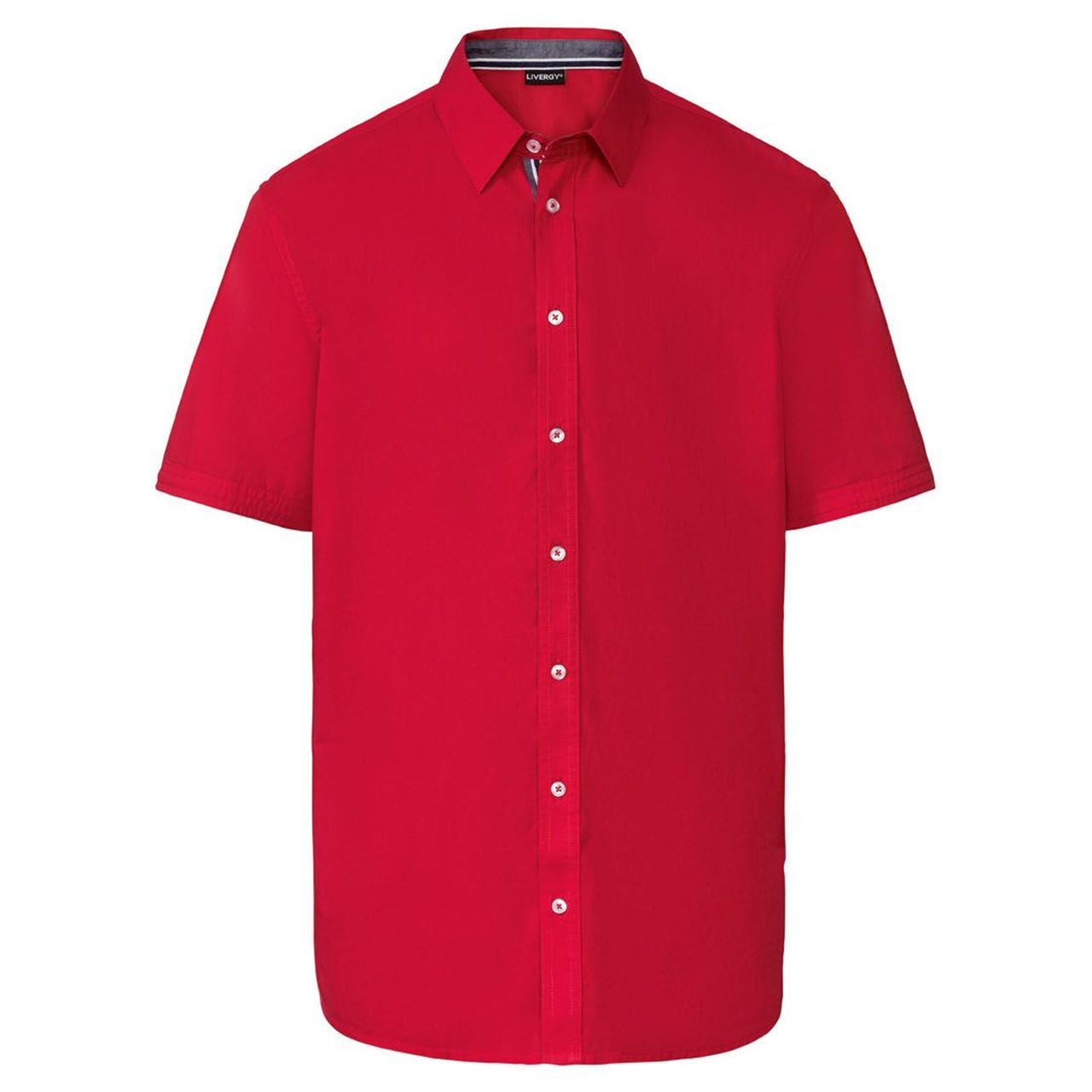 پیراهن آستین کوتاه مردانه لیورجی مدل RnewC رنگ قرمز