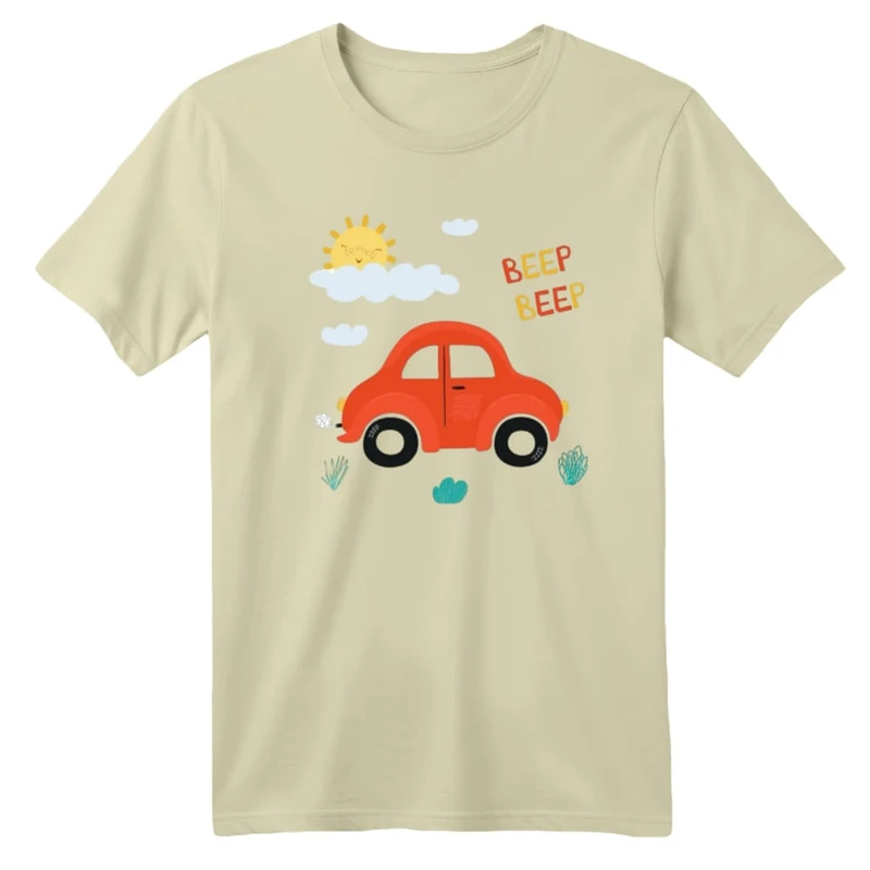 تی شرت آستین کوتاه بچگانه مدل ماشین کد ۴