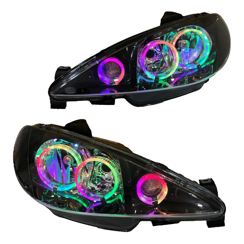 چراغ جلو خودرو گروه پژوهش صنعت مدرن مدل 3D-Ring مناسب برای 206 بسته دو عددی