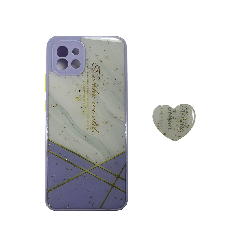 کاور مدل سیلیکون کد 01 مناسب برای گوشی موبایل سامسونگ galaxy A03 به همراه پاپ سوکت