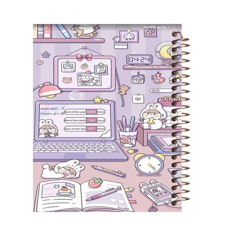 دفتر مشق 80 برگ طرح دخترانه مدل فانتزی کد J542