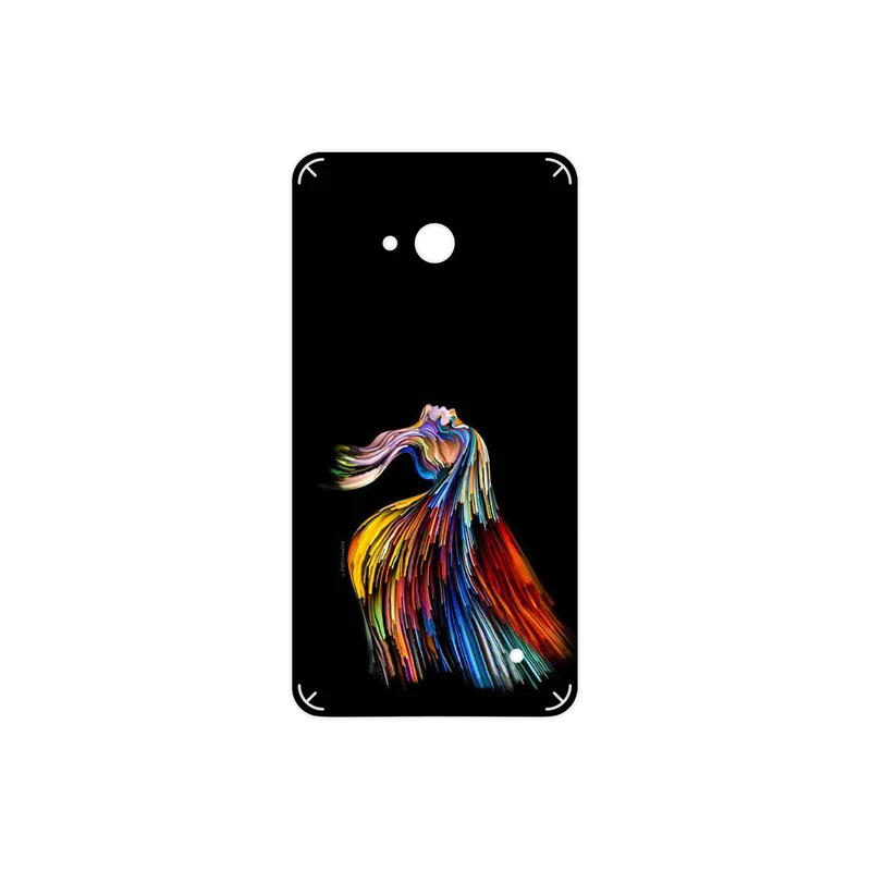 برچسب پوششی ماهوت مدل Rainbow Hair Digital Art مناسب برای گوشی موبایل مایکروسافت Lumia 640