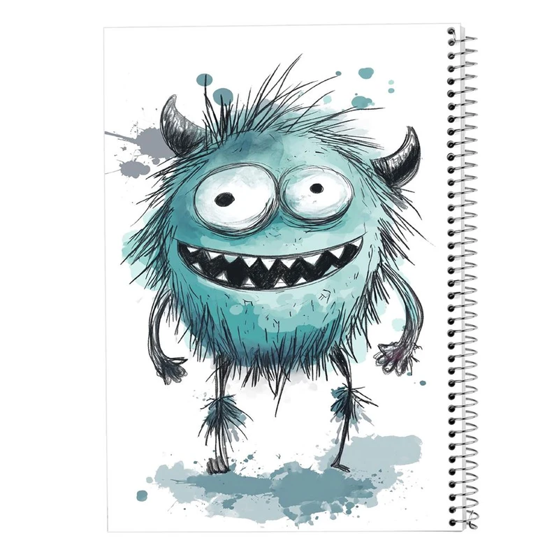 دفتر ژورنال نویسی 50 برگ مدوپد مدل نقطه ای طرح هیولای فانتزی کد DF16759