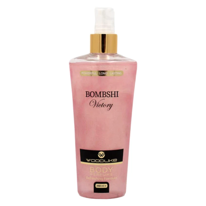 بادی اسپلش زنانه وودلایک مدل ویکتوریا سکرت بامبشل شاین حجم 250 میلی لیتر