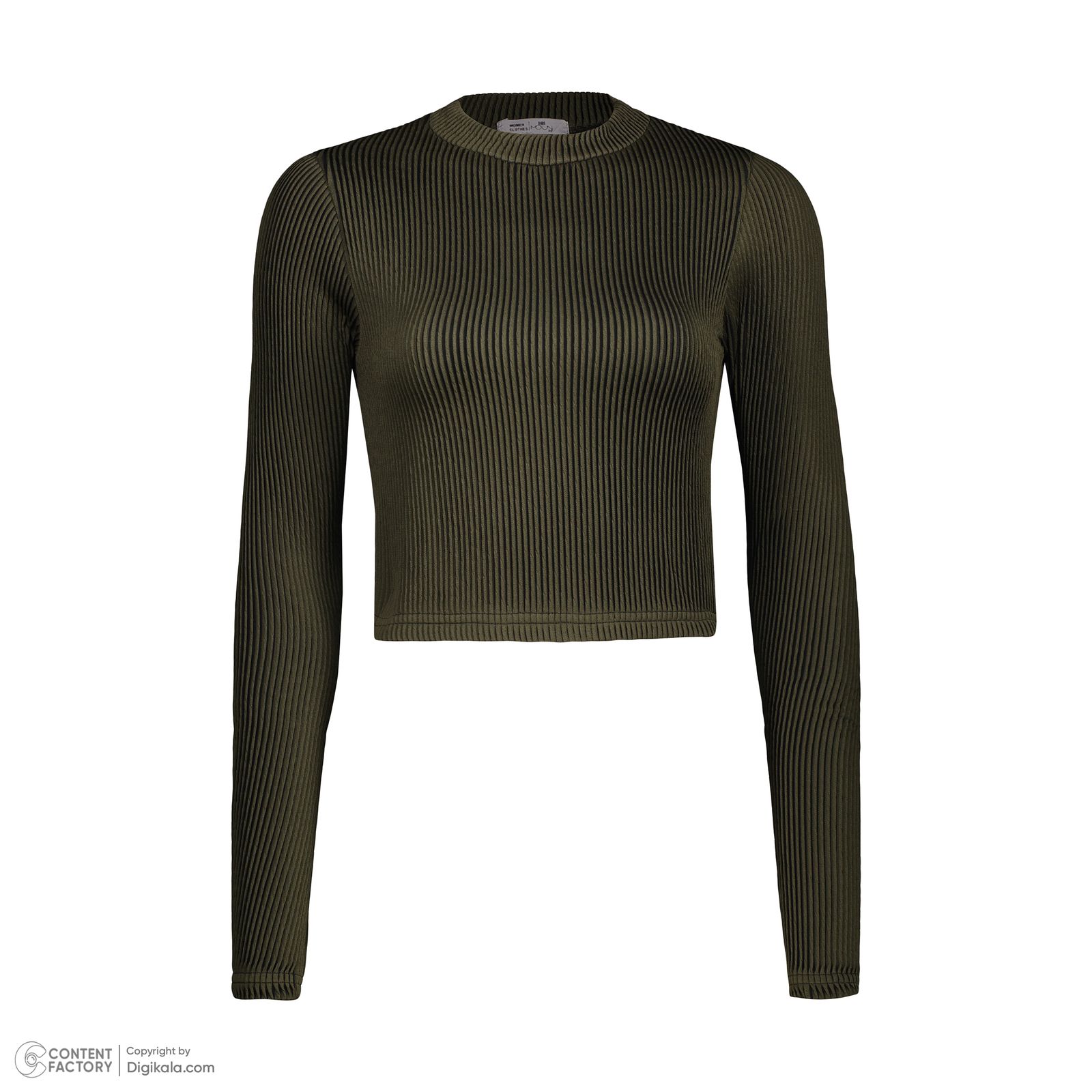 کراپ‌ تی‌شرت آستین بلند زنانه مون‌سا مدل 41082410003-49 -  - 4