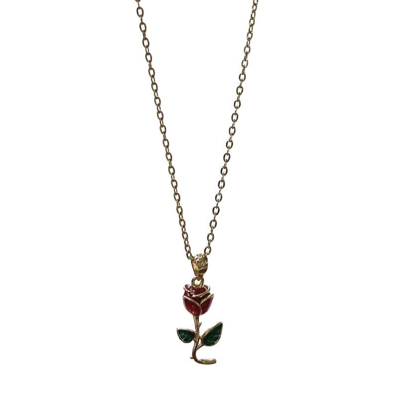 گردنبند زنانه مدل گل رز 291 گردنبند زنانه مدل گل رز 291