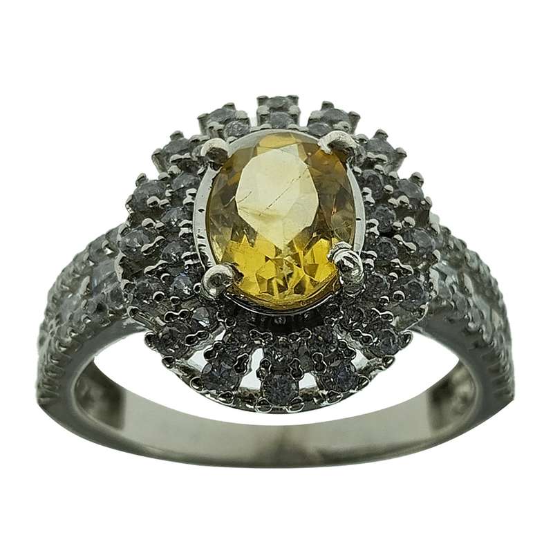 انگشتر نقره زنانه سلین کالا مدل سیترین کد 29