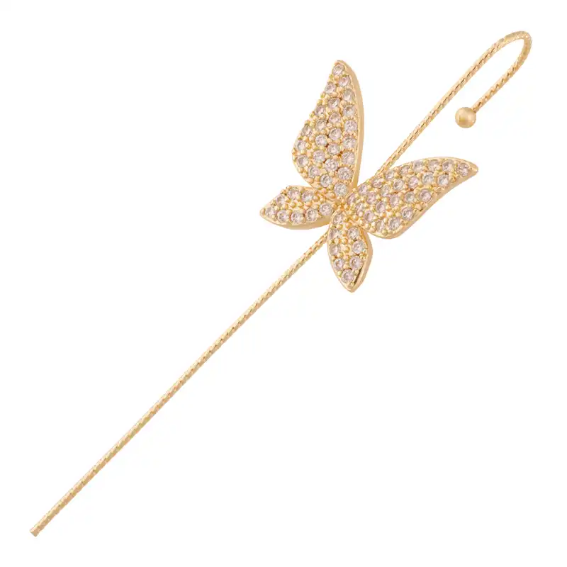 گوشواره زنانه مدل ایر کراس طرح پروانه کد E3670