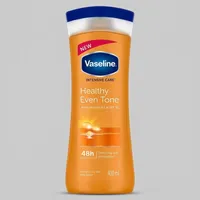 لوسیون بدن وازلین مدل Healthy Even Tone حجم 400 میلی‌لیتر، روشن کننده و یکدست کننده پوست، محافظ در برابر اشعه خورشید، ترمیم کننده پوست خشن و زبر، نرم کننده و مرطوب کننده، غنی شده با ویتامین B5، مناسب پوست خشک و معمولی، جذب سریع