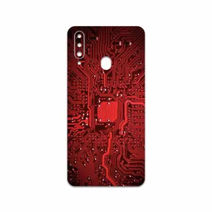 MAHOOT Red Printed Circuit Board Cover Sticker for Samsung Galaxy A20s