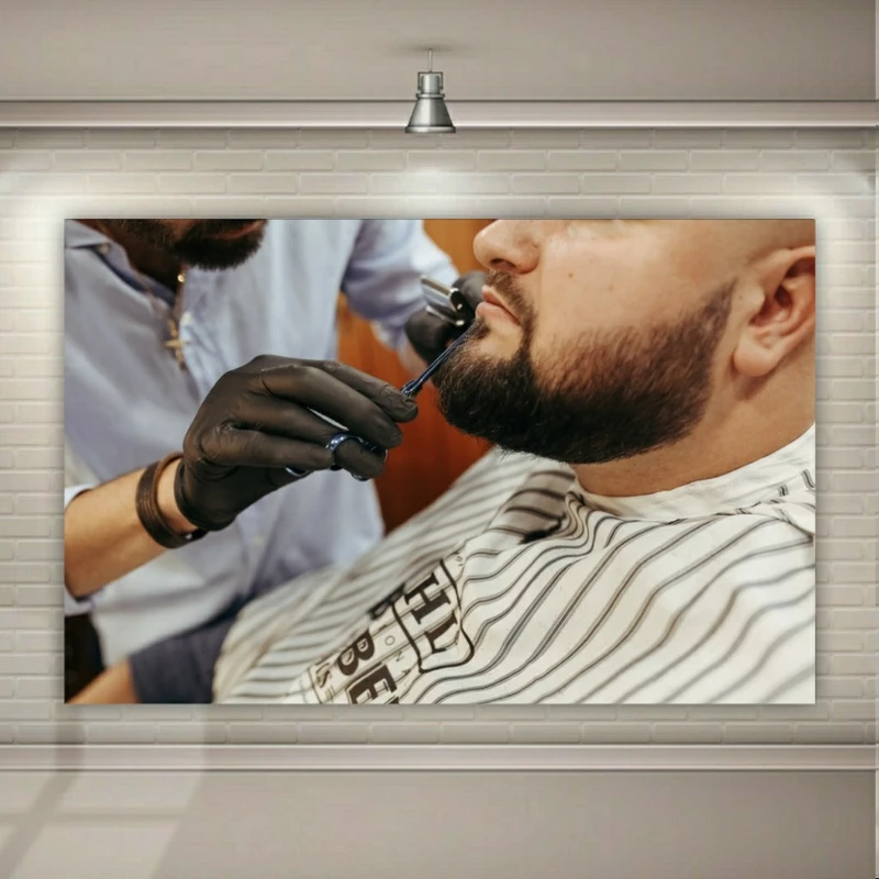 پوستر پارچه ای طرح آرایشگاه مردانه مدل SDP1715