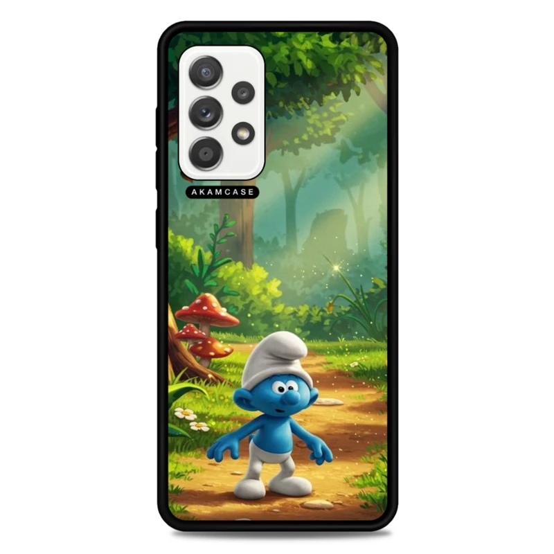 کاور آکام مدل AMC-WSGA52-SMURFS-7 مناسب برای گوشی موبایل سامسونگ Galaxy A52