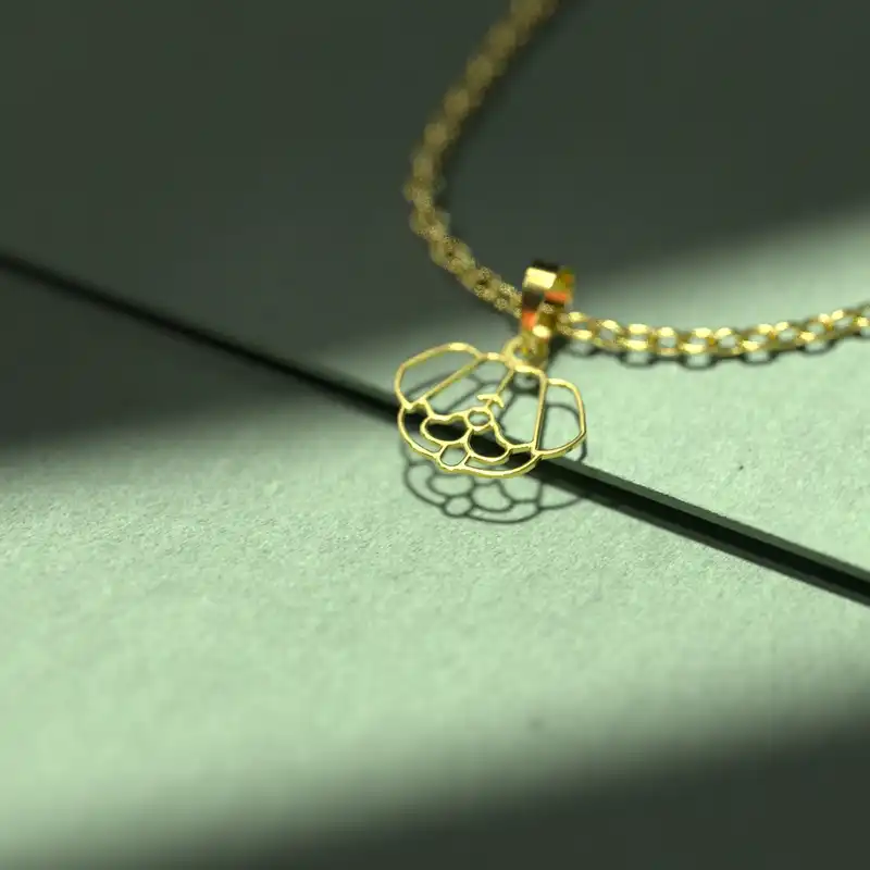 گردنبند طلا 18 عیار زنانه مدوپد مدل سگ کد B3-1-1084