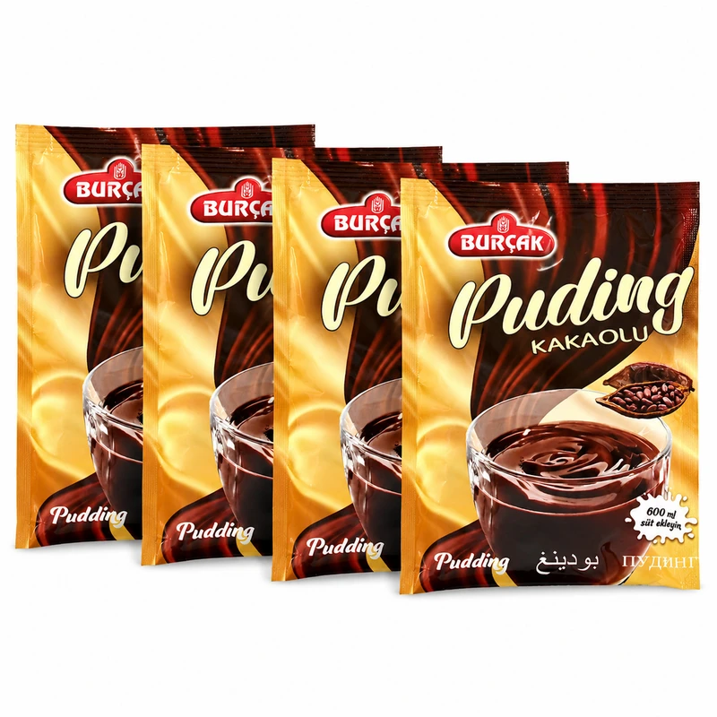 پودر پودینگ با طعم کاکائو بورچاک - 120 گرم بسته 4 عددی