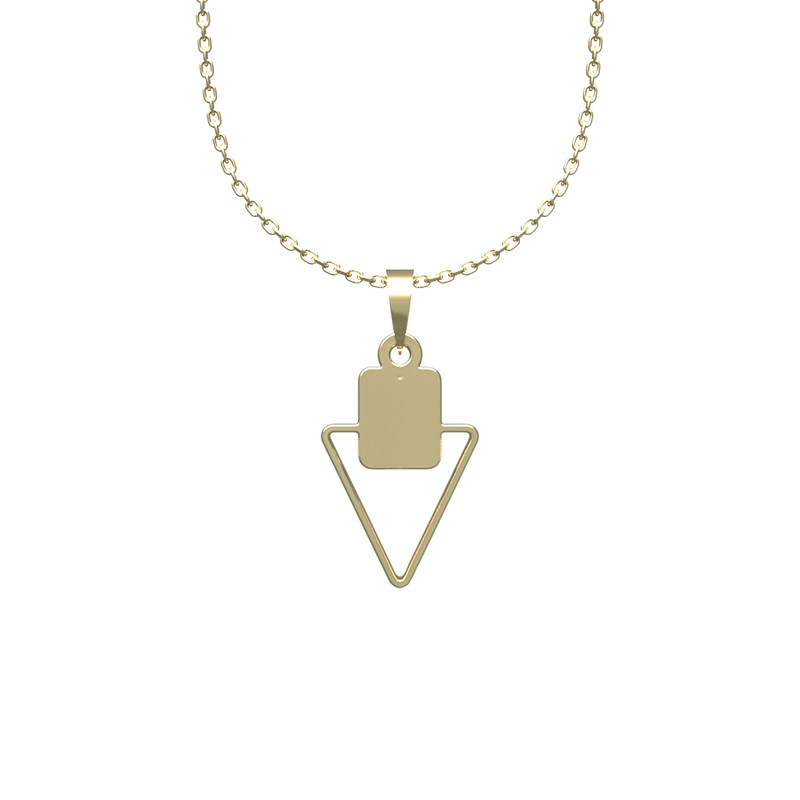 گردنبند طلا 18 عیار زنانه مدوپد مدل مثلث کد U2-1-1133