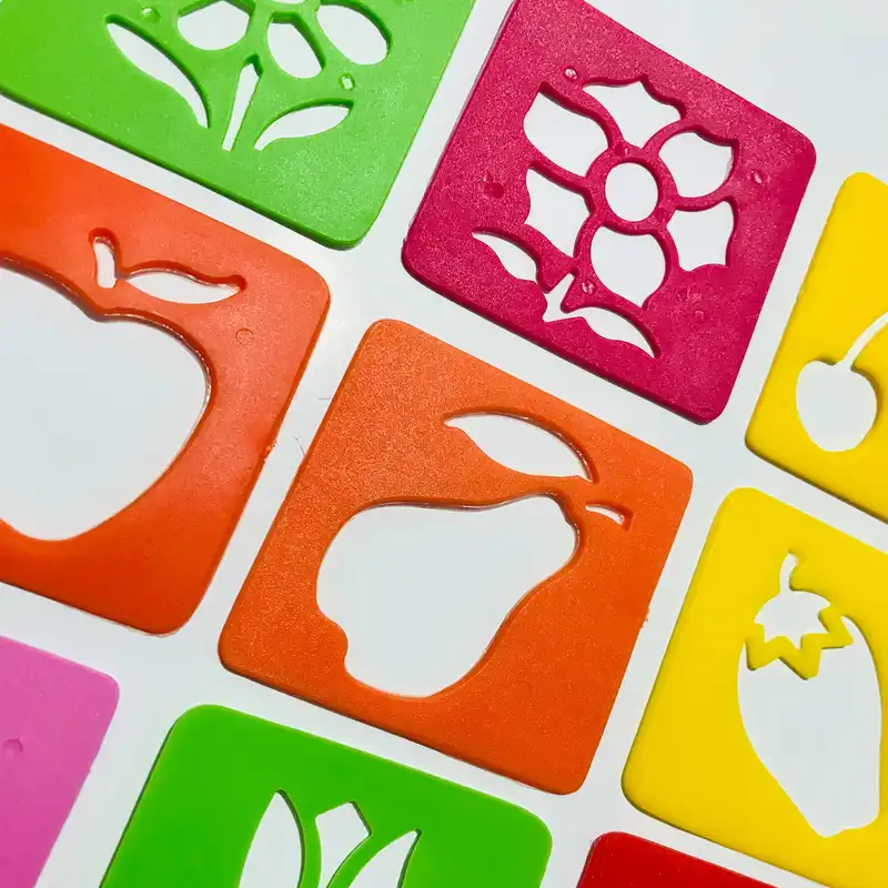 شابلون مدل گل و میوه مجموعه 12 عددی