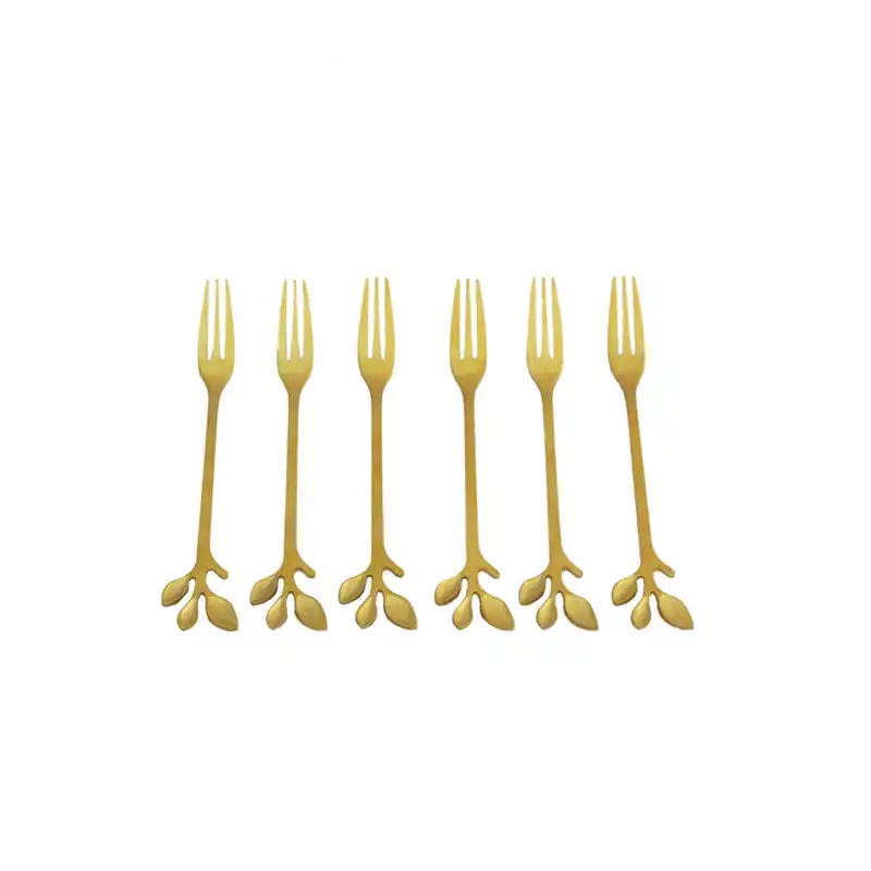 ست قاشق چنگال و کارد چای خوری 18 پارچه مدل برگ