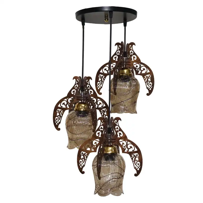 لوستر 3 شعله سهیل مدل گنبد 4