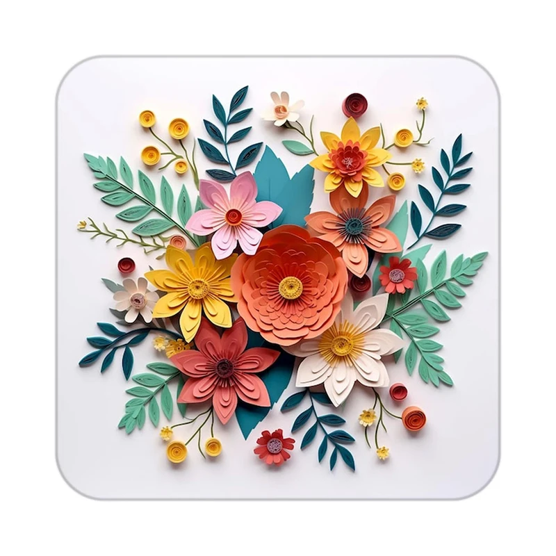 زیر لیوانی کاکتی طرح گل مدل mp19587