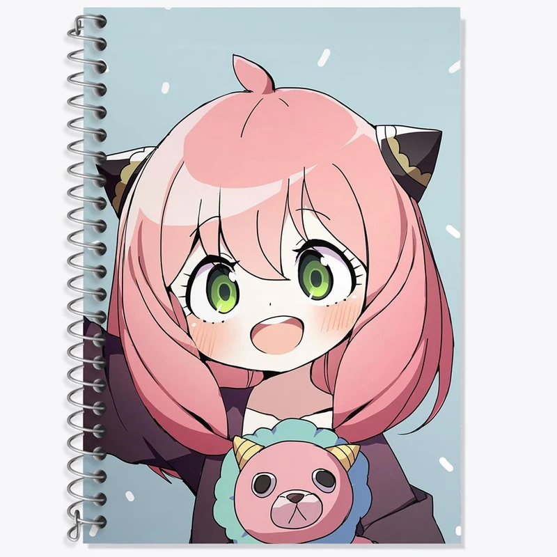 دفتر زبان 50 برگ خندالو مدل دو خط طرح انیا فورجر انیمه اسپای ایکس فمیلی Spy x Family کد 17677