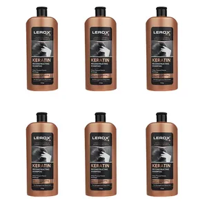 شامپو تقویت کننده مو لروکس مدل KERATIN وزن 550 گرم مجموعه 6 عددی