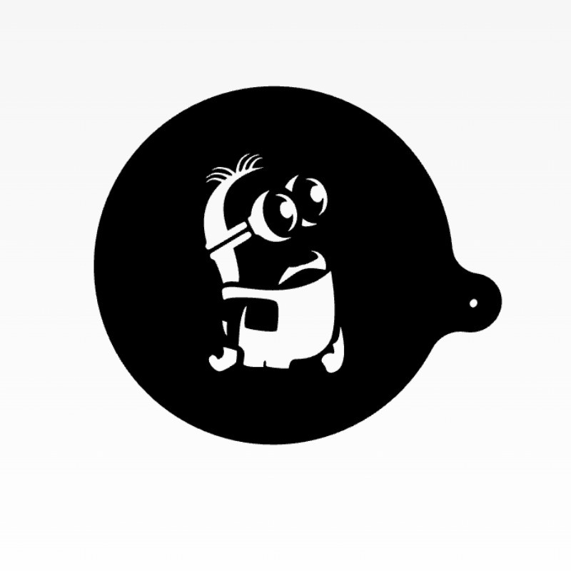شابلون تزیین قهوه مدل Minion
