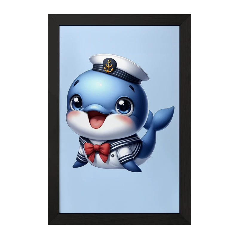 تابلو خندالو مدل دلفین کیوت کد F7698