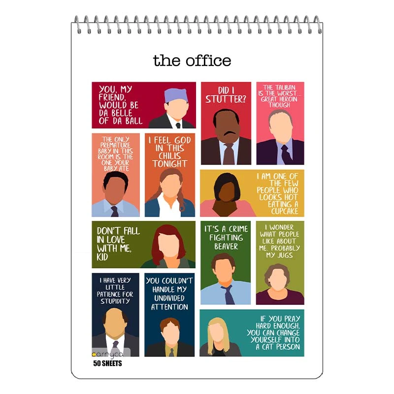 دفتر نقاشی 50 برگ سیمی کارنیکا طرح افیس The Office کد 74769