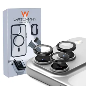 محافظ لنز دوربین شیشه‌ای واچ من مدل rng مناسب برای گوشی موبایل اپل iphone 17 Pro/Promax