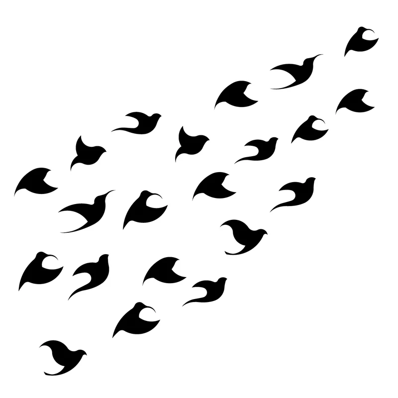 استیکر مدل دسته پرنده ها کد KLMX-B1 مجموعه 21 عددی