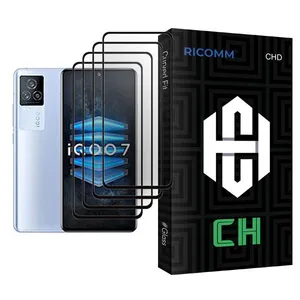 Ricomm CH Glass MIX004 Screen Protector For  iQOO 7 Pack Of 4