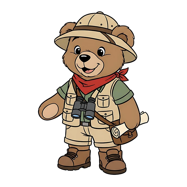 استیکر پارچه و لباس پاد آفرین مدل کارتونی طرح خرس تدی کد S3535