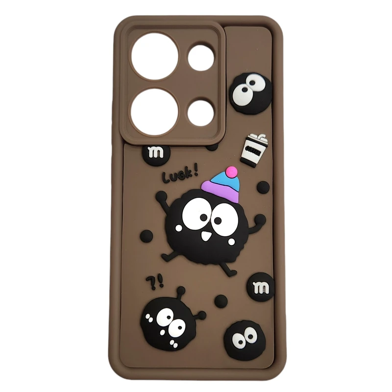 کاور طرح سولید عروسکی برجسته مدل solid مناسب برای گوشی موبایل شیائومی Redmi Note 13 pro 4G / POCO M6 pro 4G 