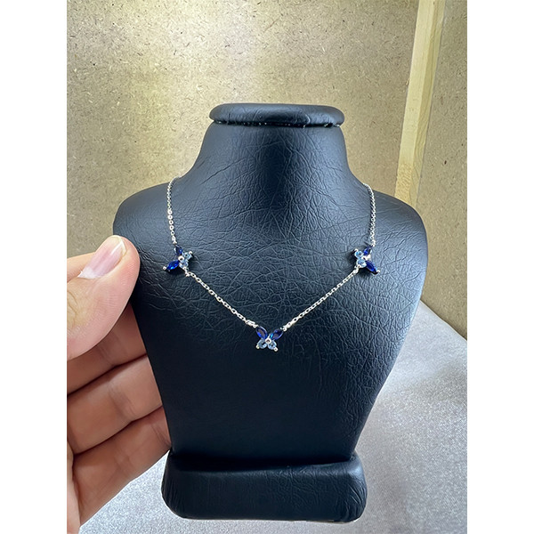 گردنبند نقره زنانه مدل پروانه ظریف کد 695664