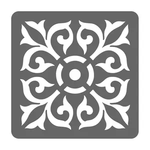 شابلون مدل گل چهارسو کد KM-SHJ8