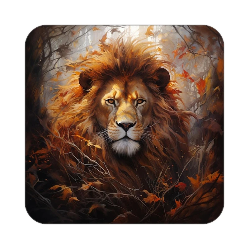 زیر لیوانی کاکتی طرح شیر مدل mp23703