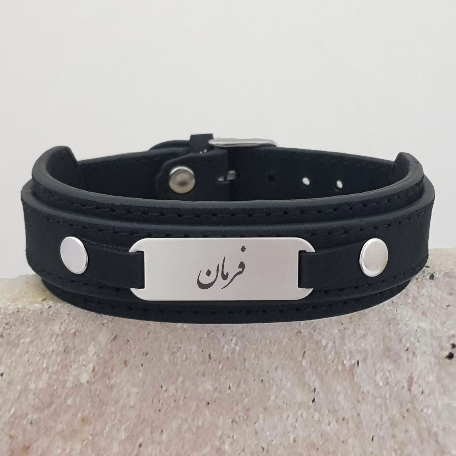 دستبند نقره مردانه ترمه ۱ مدل فرمان کد Dcsf0424 -  - 2