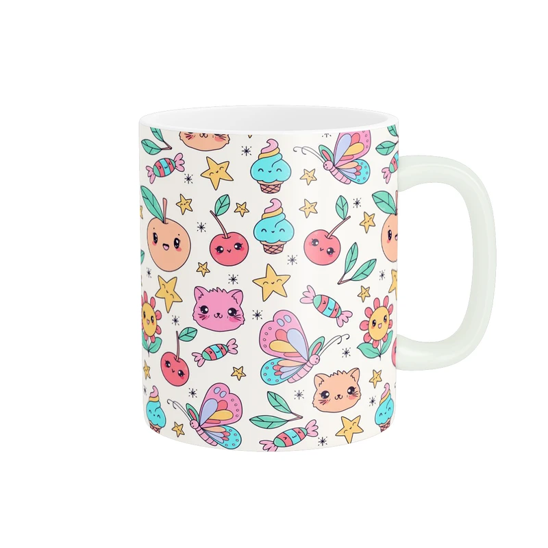 ماگ پاد آفرین طرح میوه و حیوانات کد 2184