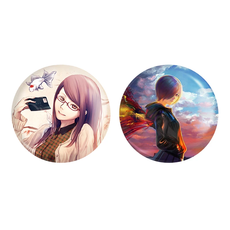مگنت خندالو طرح توکا کریشیما و ریزه کامیشیرو انیمه توکیو غول Tokyo Ghoul کد 1187611874 مجموعه 2 عددی