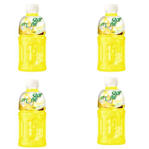 آبمیوه پیناکولادا با تکه های آلوئه ورا لون استار - 320 میلی لیتر بسته 4 عددی