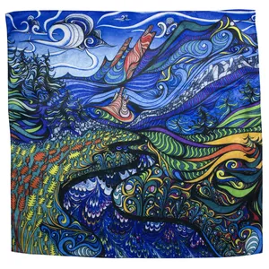 دستمال سر و گردن طرح کوهستان